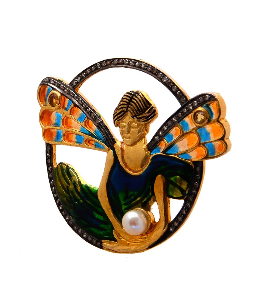 Butterfly fairy pendant, alternate view